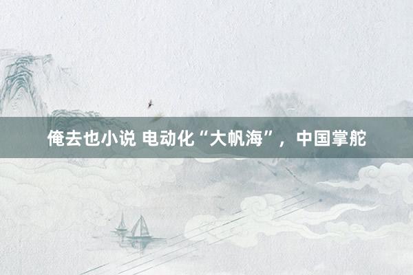 俺去也小说 电动化“大帆海”，中国掌舵