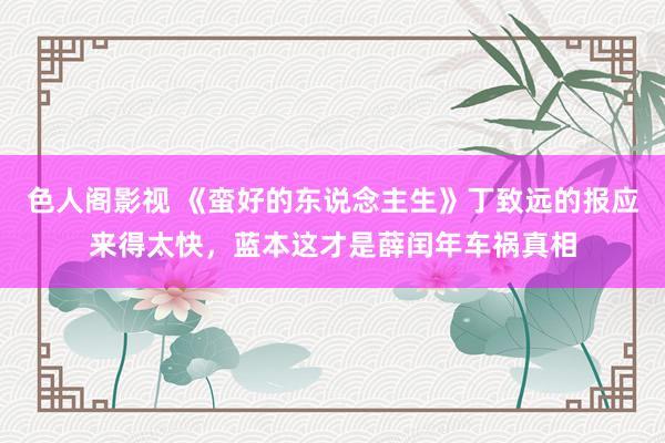 色人阁影视 《蛮好的东说念主生》丁致远的报应来得太快，蓝本这才是薛闰年车祸真相